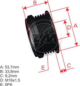 ZM ZM 96.000.62 - Ремъчна шайба, генератор vvparts.bg