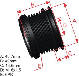 ZM ZM 96.000.67 - Ремъчна шайба, генератор vvparts.bg