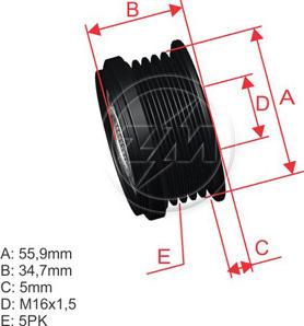 ZM ZM 96.000.04 - Ремъчна шайба, генератор vvparts.bg