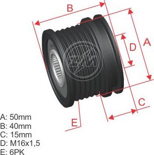 ZM ZM 96.000.03 - Ремъчна шайба, генератор vvparts.bg