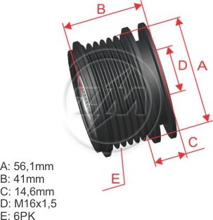 ZM ZM 96.000.07 - Ремъчна шайба, генератор vvparts.bg