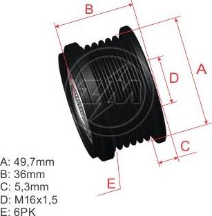 ZM ZM 96.000.21 - Ремъчна шайба, генератор vvparts.bg