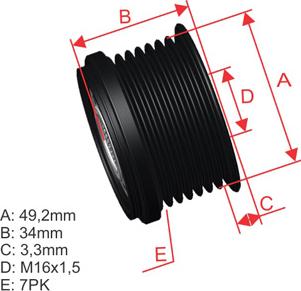 ZM ZM 96.000.75 - Ремъчна шайба, генератор vvparts.bg