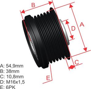 ZM ZM 96.000.70 - Ремъчна шайба, генератор vvparts.bg