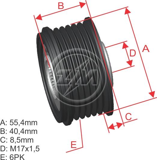 ZM ZM 96.010.01 - Ремъчна шайба, генератор vvparts.bg