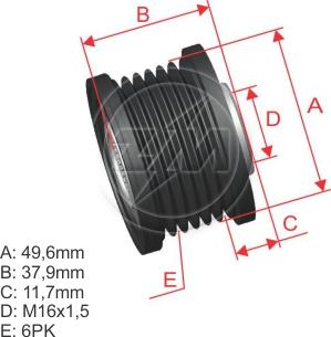 ZM ZM 96.012.01 - Ремъчна шайба, генератор vvparts.bg