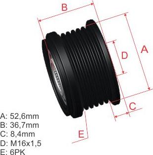 ZM ZM 96.012.02 - Ремъчна шайба, генератор vvparts.bg