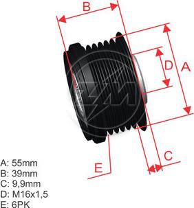 ZM ZM 96.012.07 - Ремъчна шайба, генератор vvparts.bg