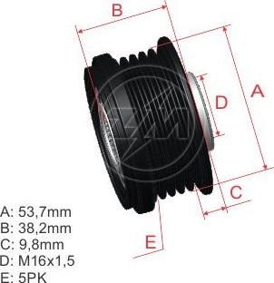 ZM ZM 96.012.35 - Ремъчна шайба, генератор vvparts.bg