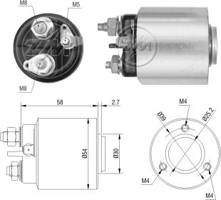 ZM ZM-599 - Магнитен превключвател, стартер vvparts.bg