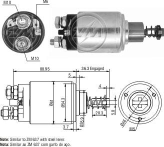 ZM ZM-547 - Магнитен превключвател, стартер vvparts.bg