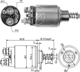 ZM ZM-538 - Магнитен превключвател, стартер vvparts.bg