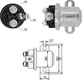 ZM ZM 6-408 - Магнитен превключвател, стартер vvparts.bg