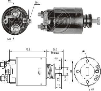 ZM ZM-689 - Магнитен превключвател, стартер vvparts.bg