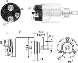 ZM ZM6381 - Магнитен превключвател, стартер vvparts.bg