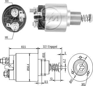 ZM ZM676 - Магнитен превключвател, стартер vvparts.bg