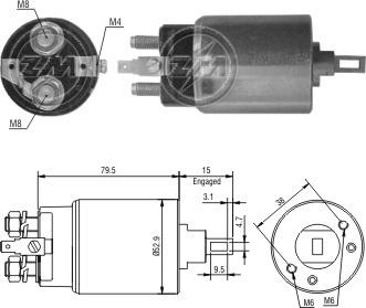 ZM ZM-1981 - Магнитен превключвател, стартер vvparts.bg