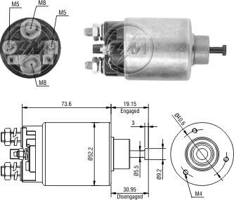 ZM ZM-1860 - Магнитен превключвател, стартер vvparts.bg