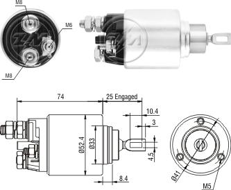 ZM ZM1381 - Магнитен превключвател, стартер vvparts.bg