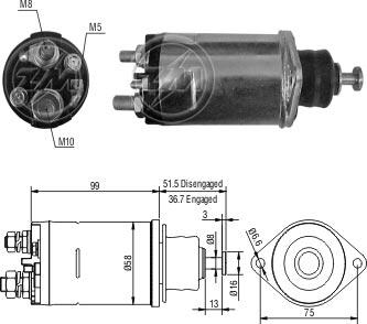 ZM ZM-805 - Магнитен превключвател, стартер vvparts.bg