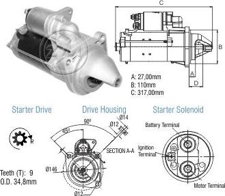 ZM ZM 80.130.12 - Стартер vvparts.bg