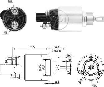 ZM ZM8381 - Магнитен превключвател, стартер vvparts.bg