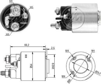 ZM ZM3497 - Магнитен превключвател, стартер vvparts.bg