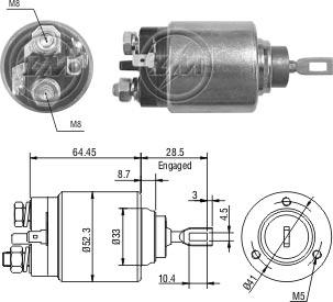 ZM ZM374 - Магнитен превключвател, стартер vvparts.bg