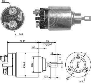 ZM ZM-372 - Магнитен превключвател, стартер vvparts.bg