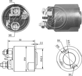 ZM ZM-2491 - Магнитен превключвател, стартер vvparts.bg