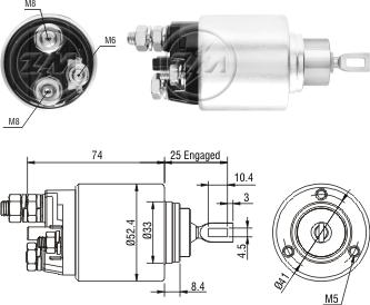 ZM ZM2381 - Магнитен превключвател, стартер vvparts.bg