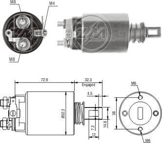 ZM ZM-783 - Магнитен превключвател, стартер vvparts.bg