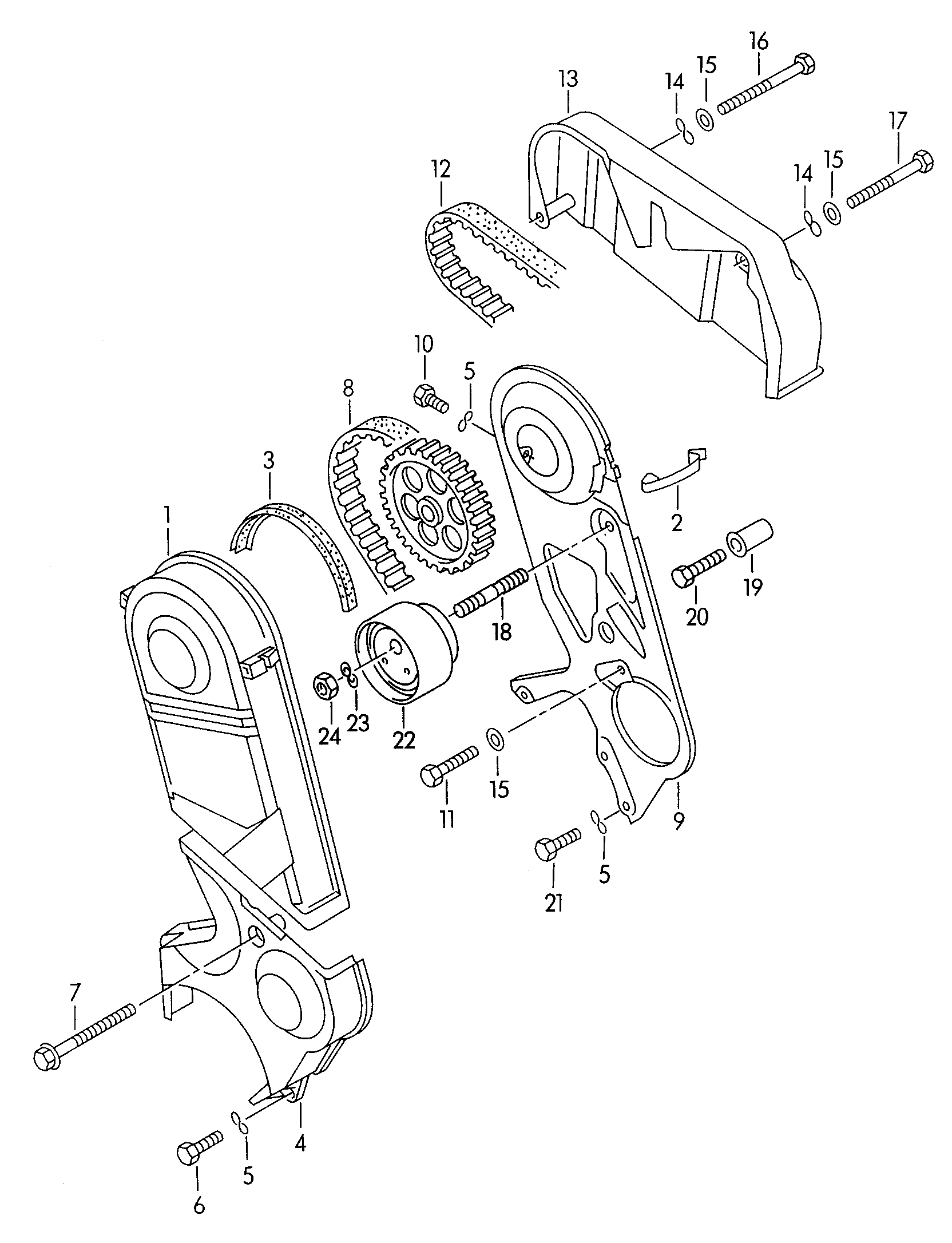 VW 074109119F - Ангренажен ремък vvparts.bg