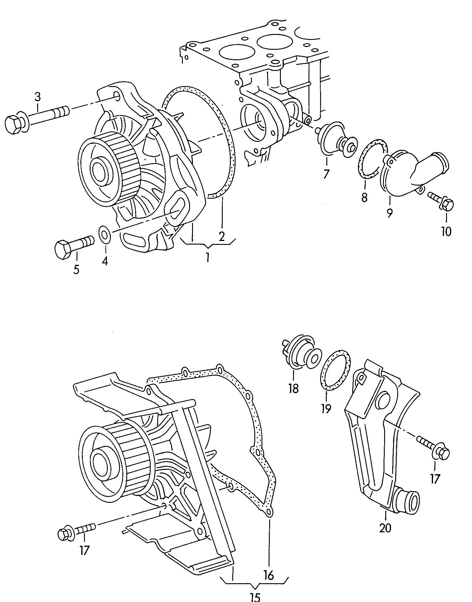 Seat 078 121 004 CX - Водна помпа+ к-кт ангренажен ремък vvparts.bg