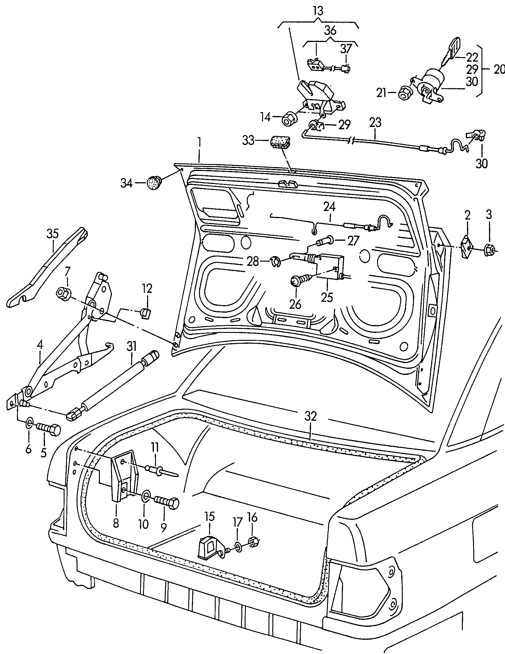 VW 4A5 827 552 - Газов амортисьор, багажно / товарно пространство vvparts.bg