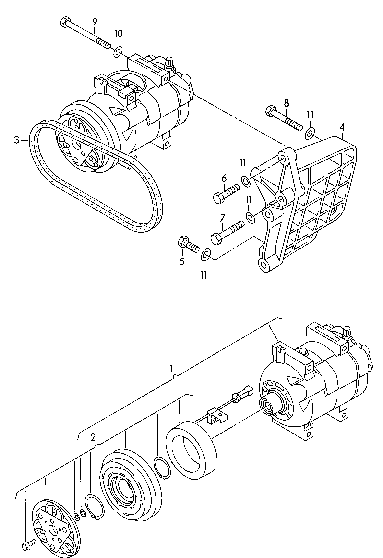 VAG 4A0260805AJ - Компресор, климатизация vvparts.bg