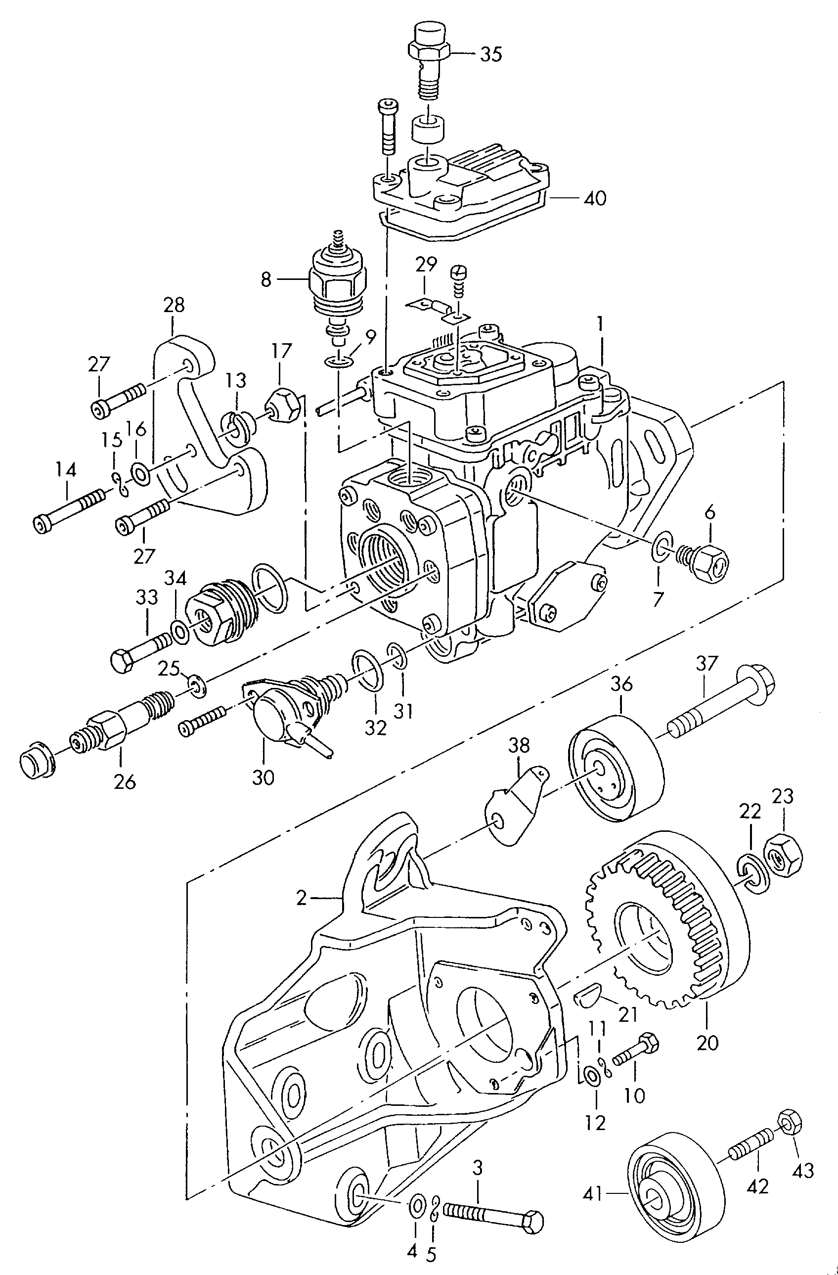 VW 046 130 195 B - Обтяжна ролка, ангренаж vvparts.bg