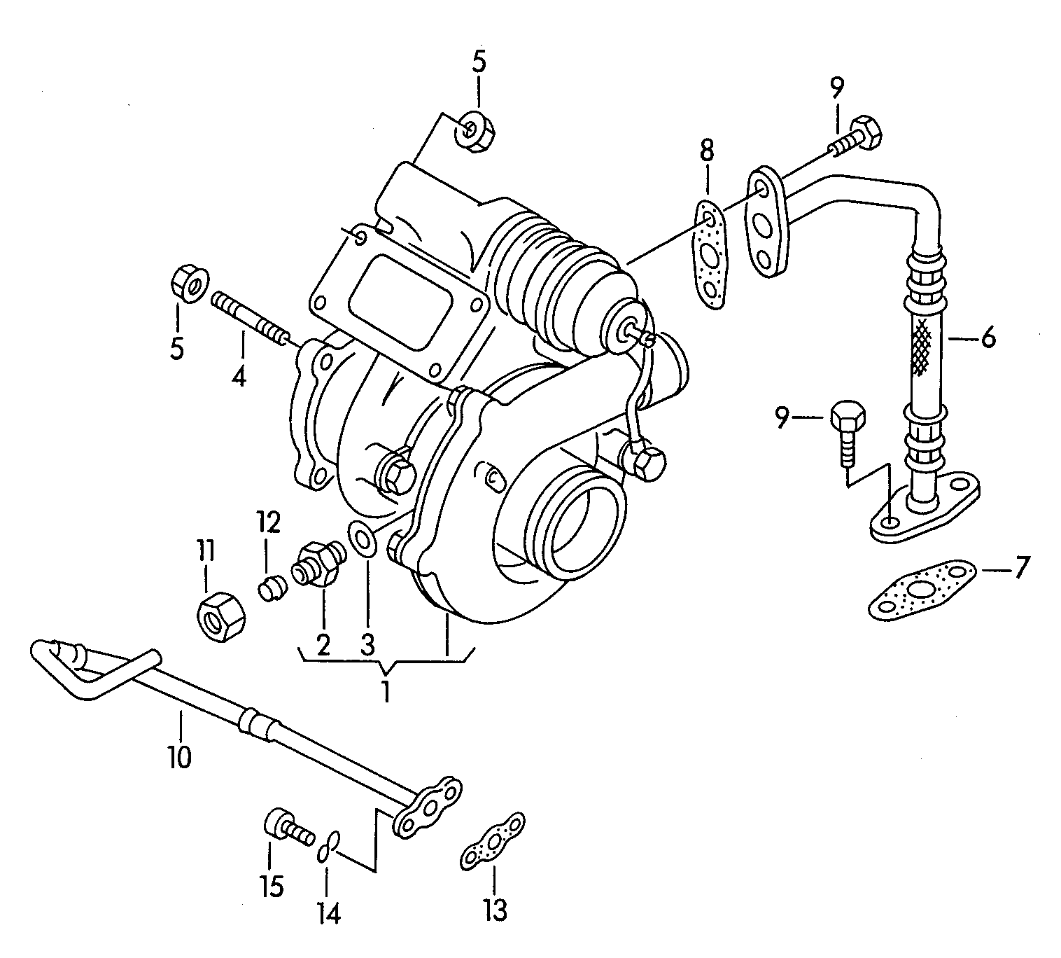 AUDI 046145701C - Турбина, принудително пълнене с въздух vvparts.bg