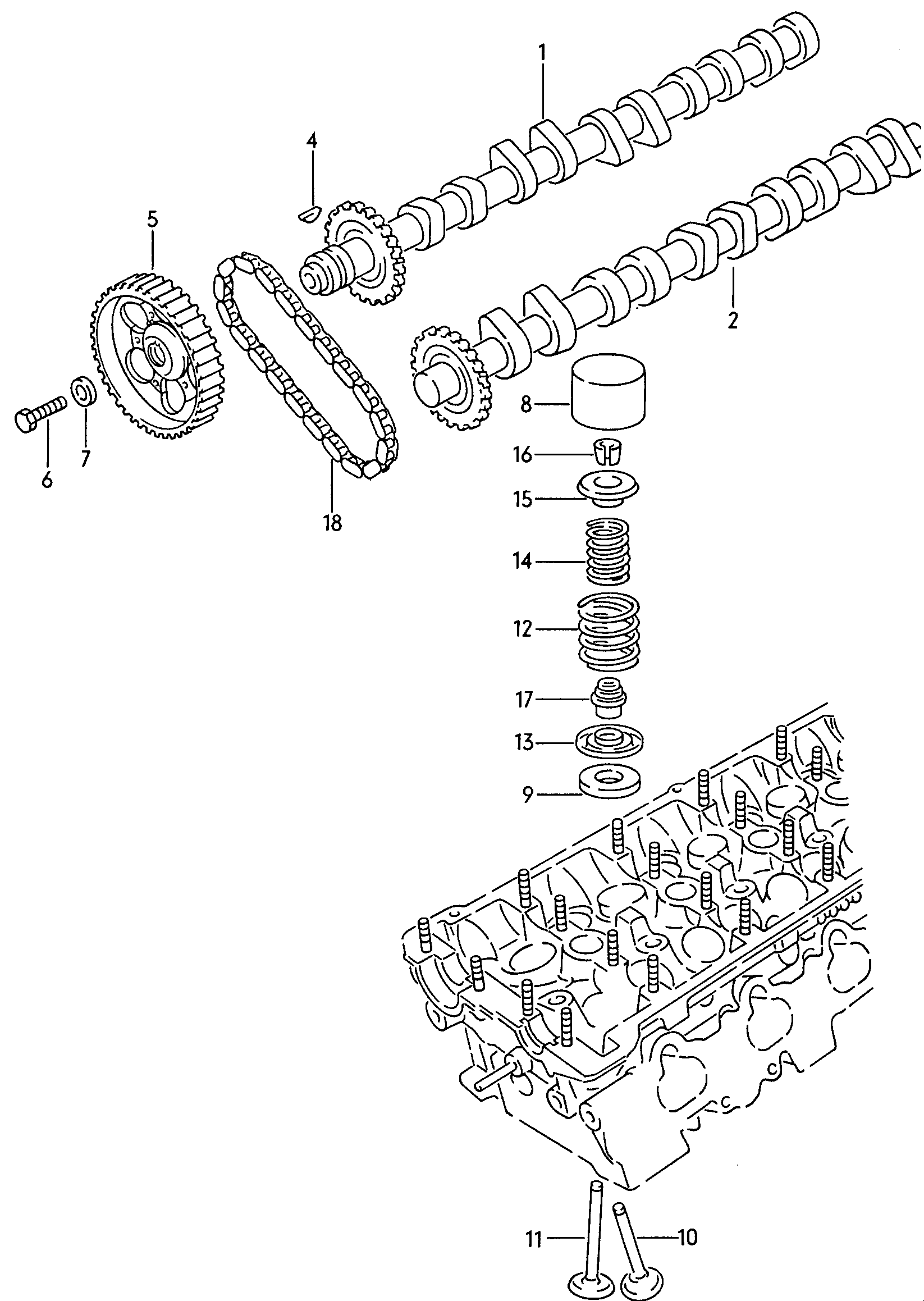 AUDI 077 109 120 - Верига, задвижване на маслената помпа vvparts.bg