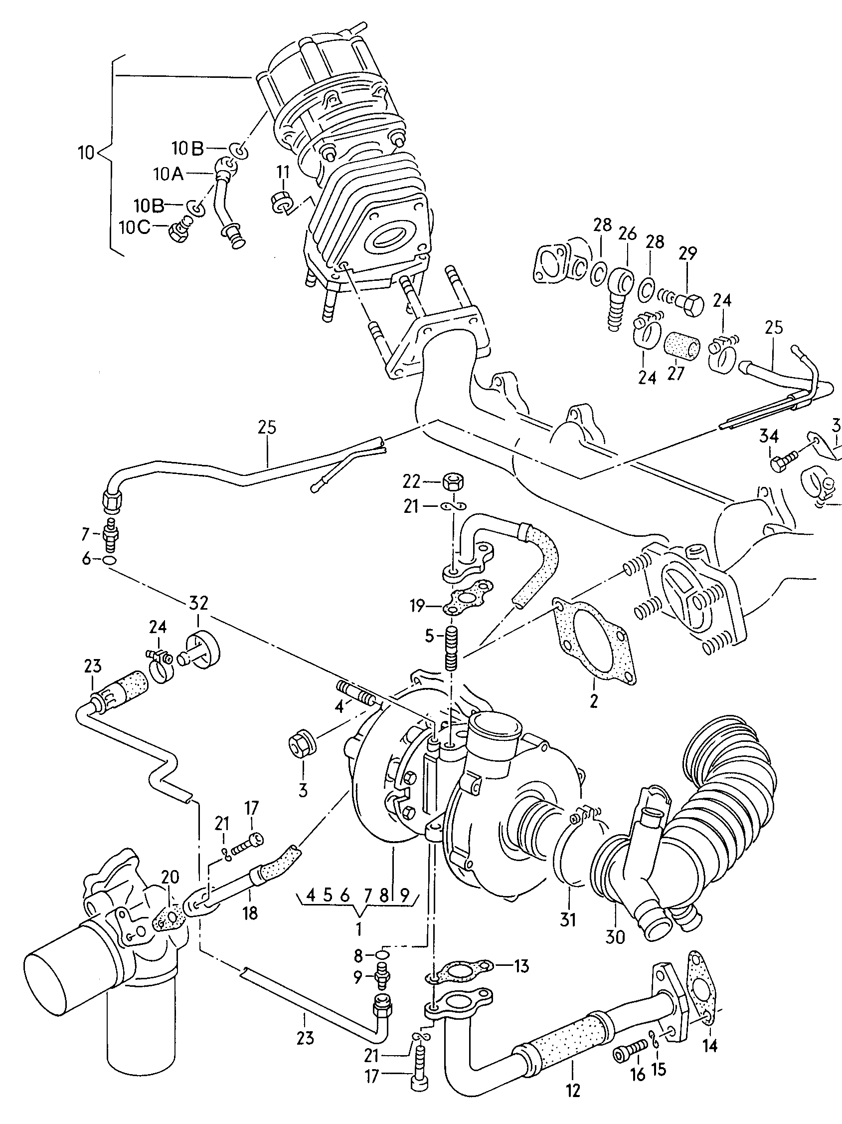 AUDI 034145702 - Турбина, принудително пълнене с въздух vvparts.bg