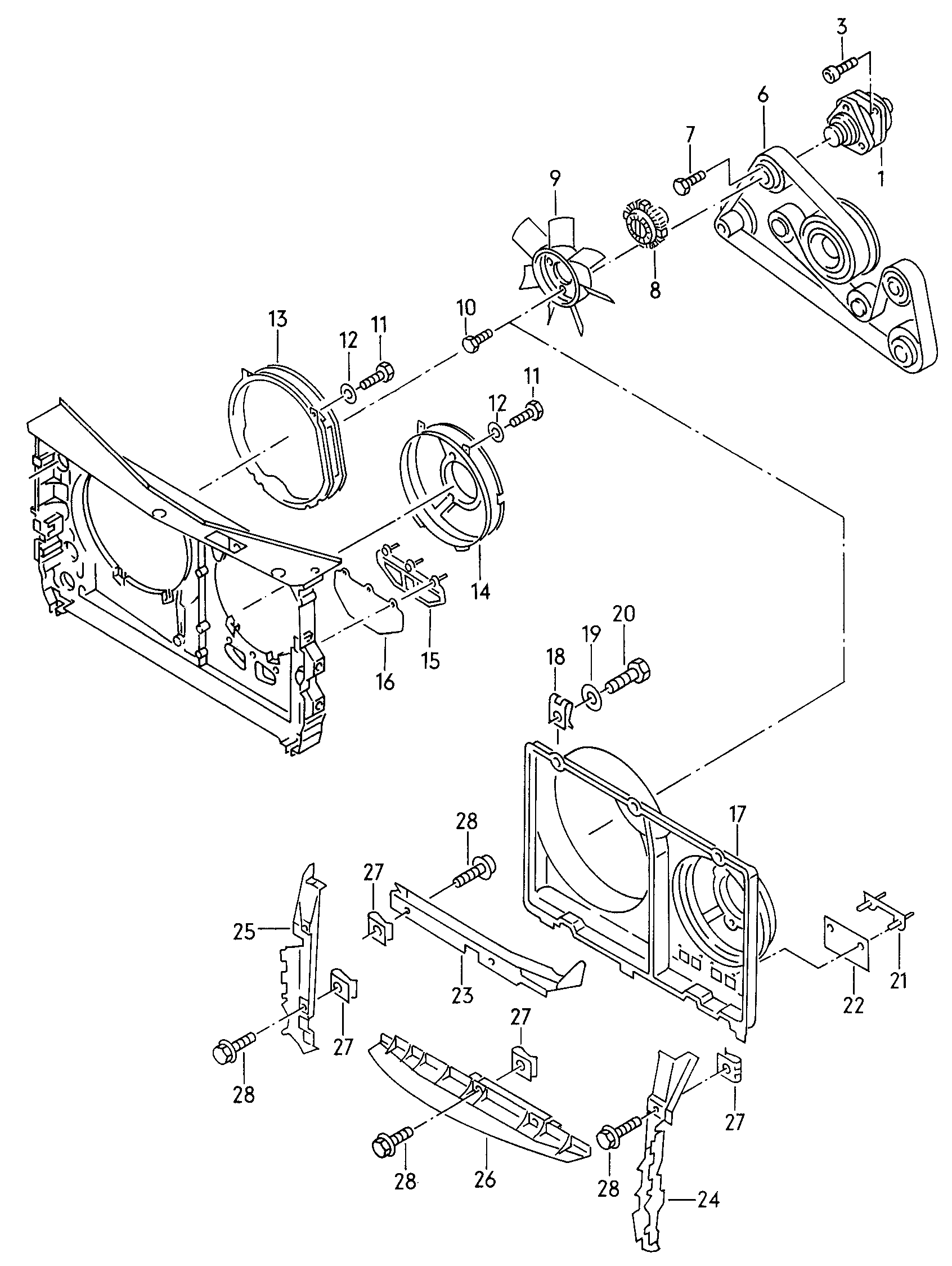 AUDI 077121302E - Съединител, вентилатор на радиатора vvparts.bg