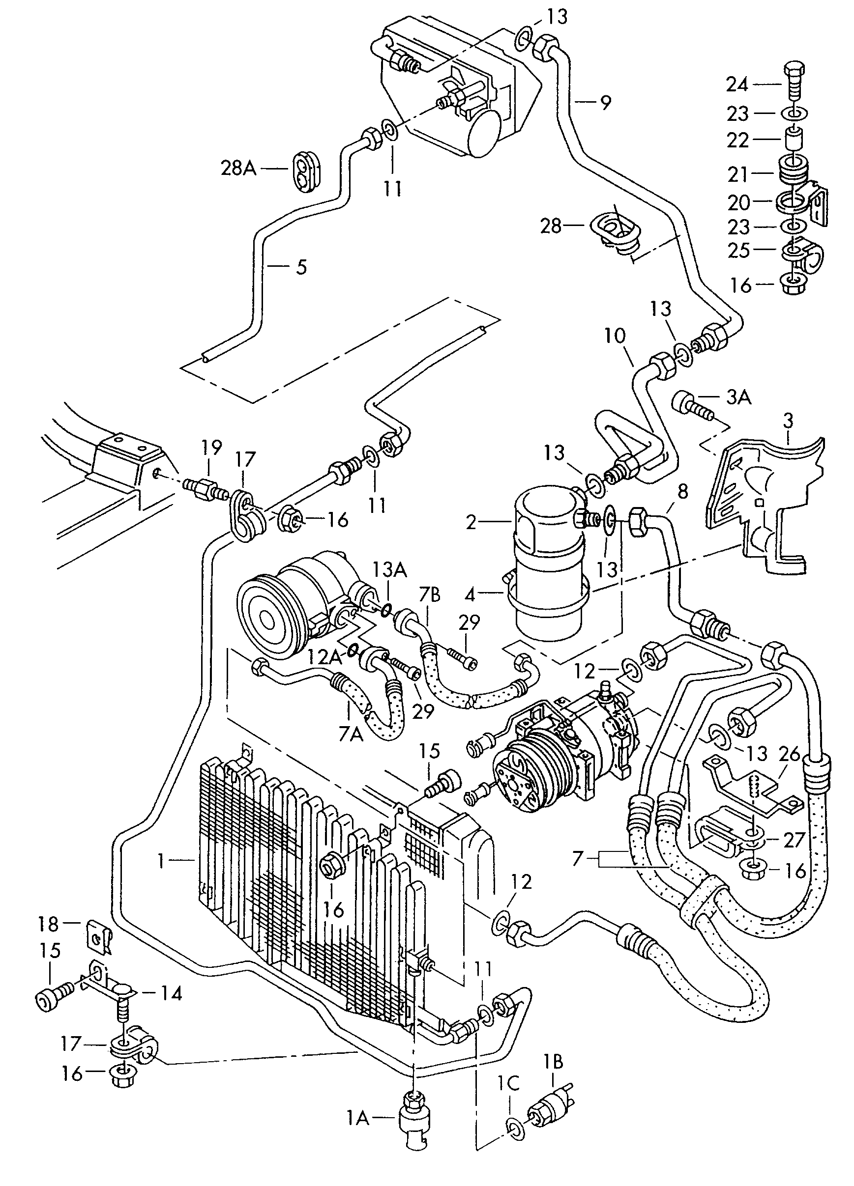 VW 4A0 260 403AC - Кондензатор, климатизация vvparts.bg