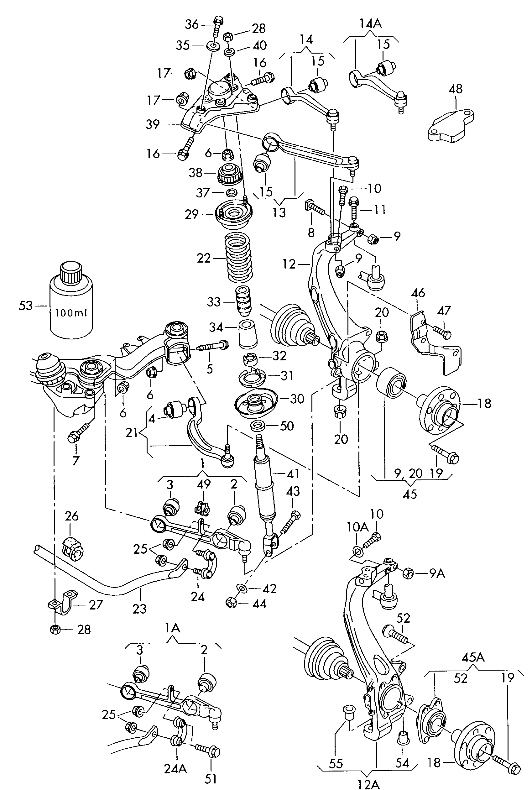 AUDI 8D0407257AL - Шенкел, окачване на колелата vvparts.bg