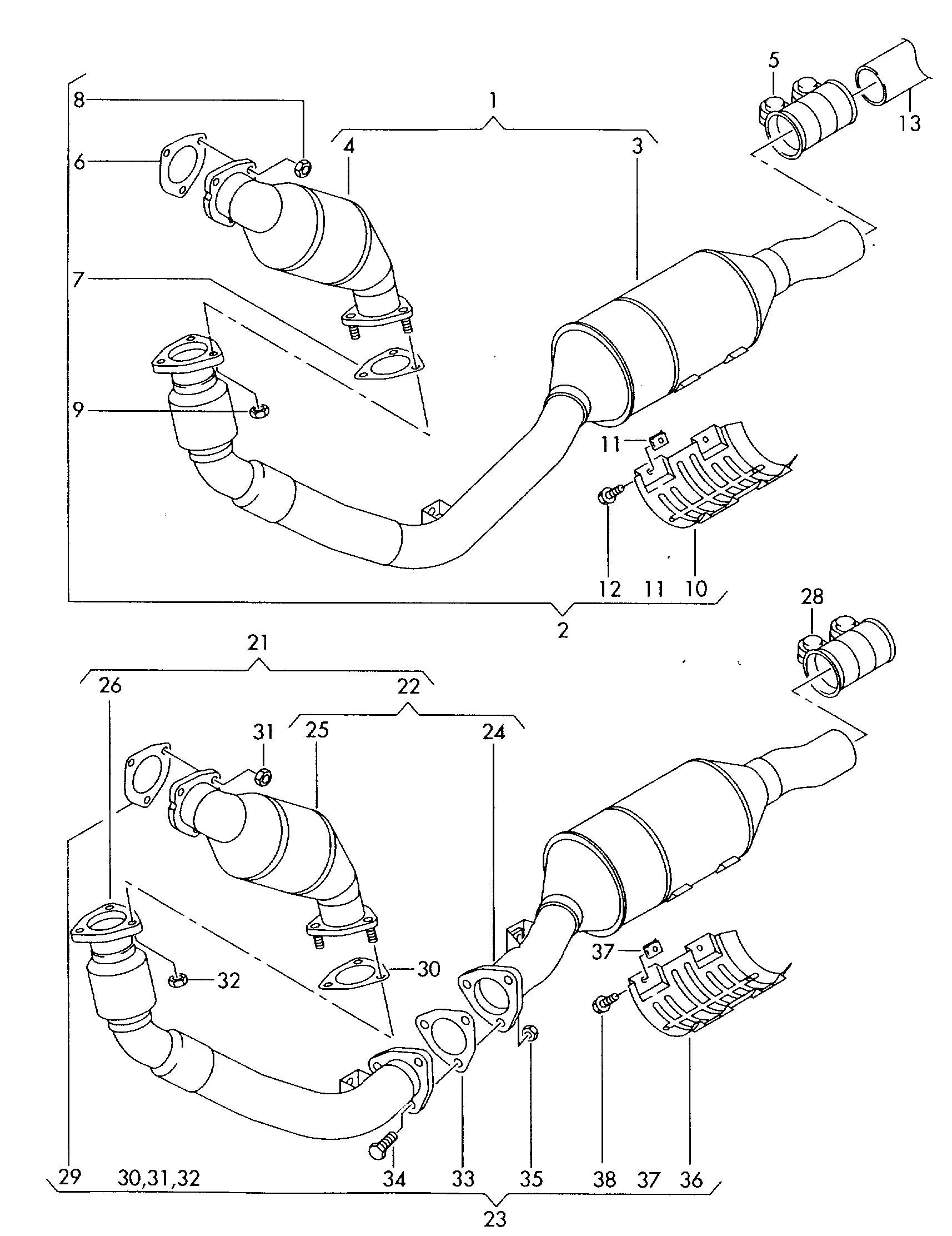 VAG 4D0253115E - Уплътнение, изпускателни тръби vvparts.bg