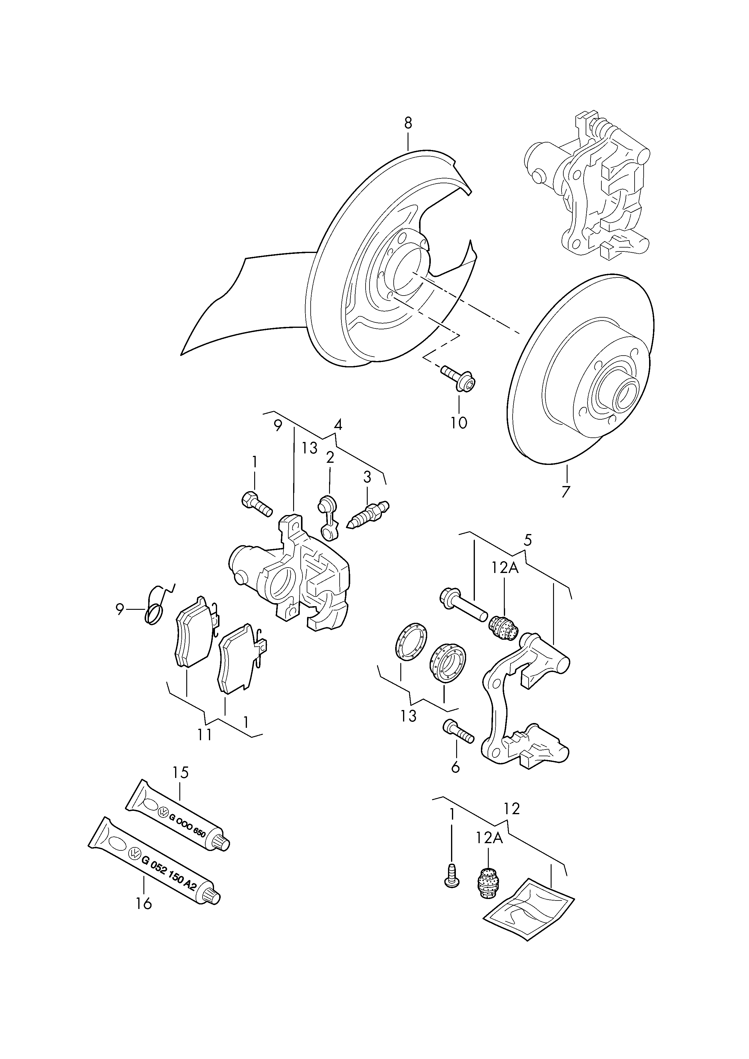 Seat 8E0 698 451 K - Комплект спирачно феродо, дискови спирачки vvparts.bg