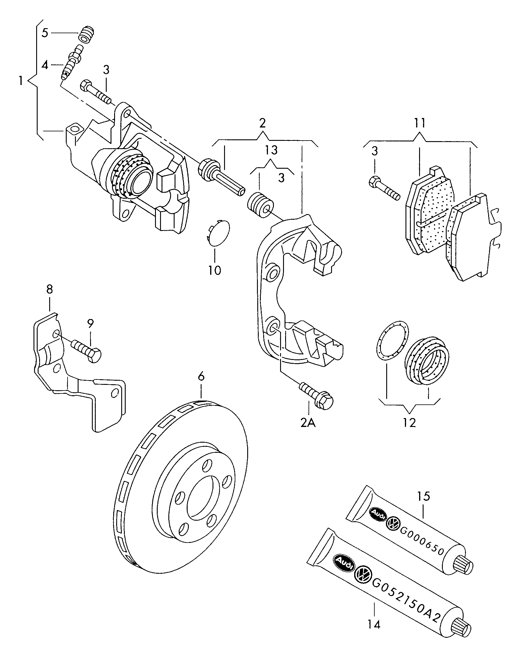 Seat 8E0 698 151 M - Комплект спирачно феродо, дискови спирачки vvparts.bg