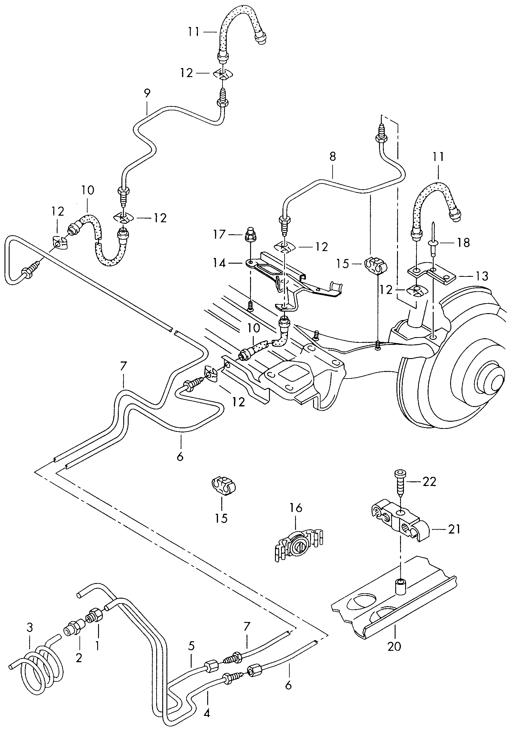 AUDI (FAW) 8D0611775E - Спирачен маркуч vvparts.bg