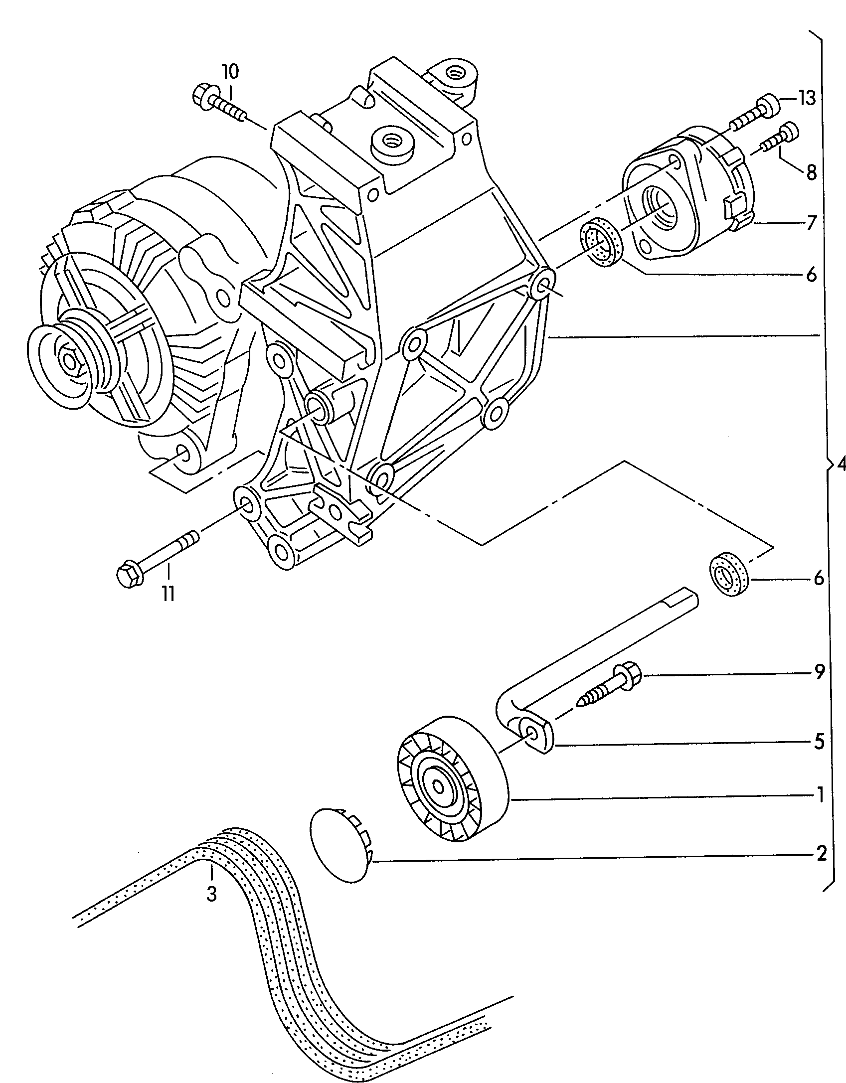 VW N 019 531 3 - Комплект ангренажен ремък vvparts.bg