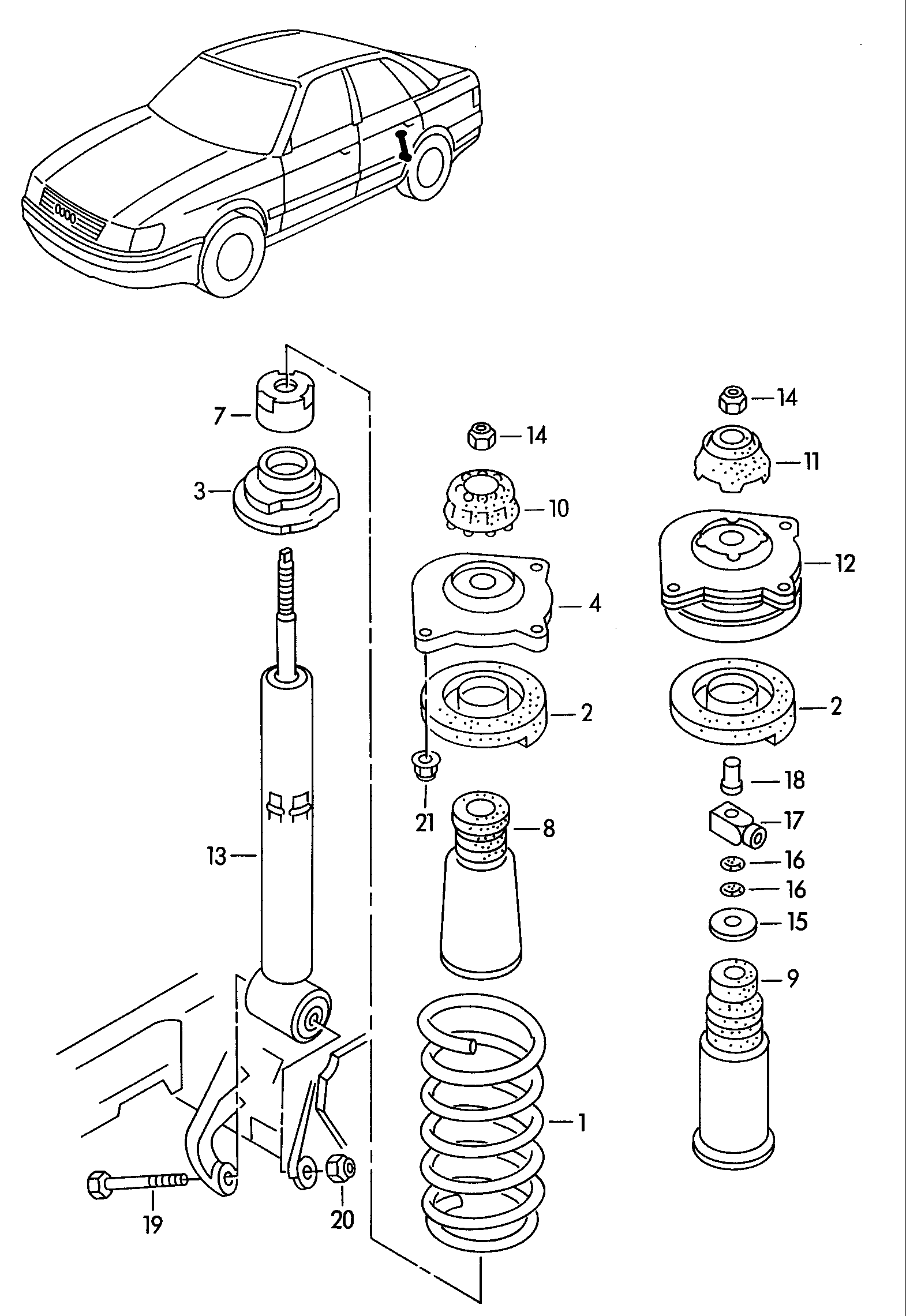 VAG 4A9 513 031 B - Амортисьор vvparts.bg