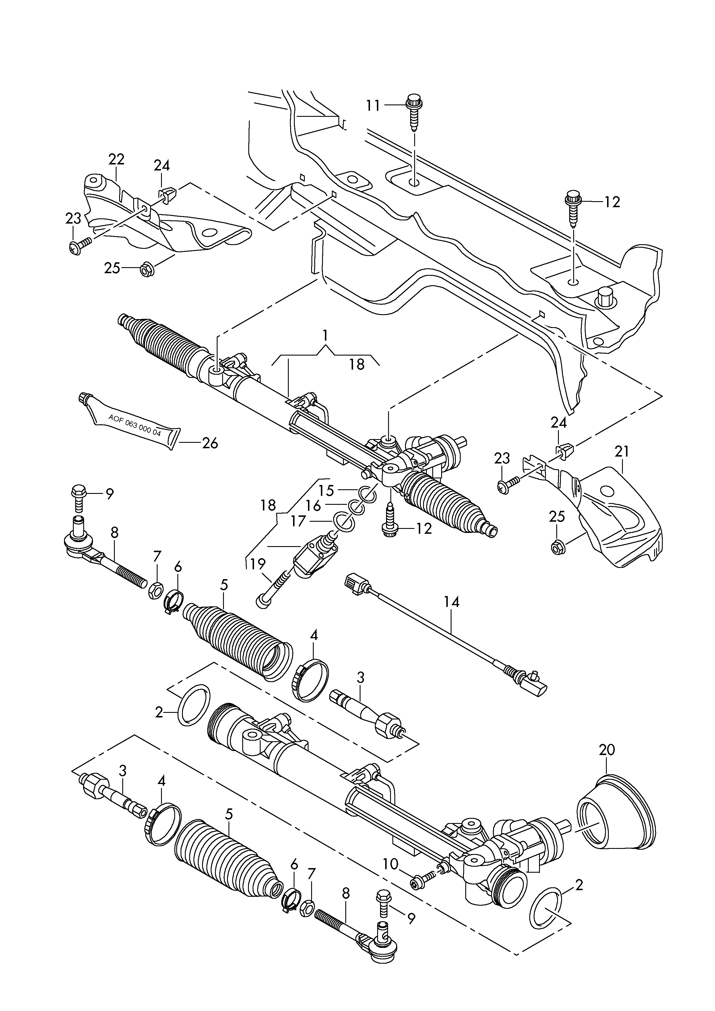 AUDI 4F1422053A - Кормилна кутия vvparts.bg